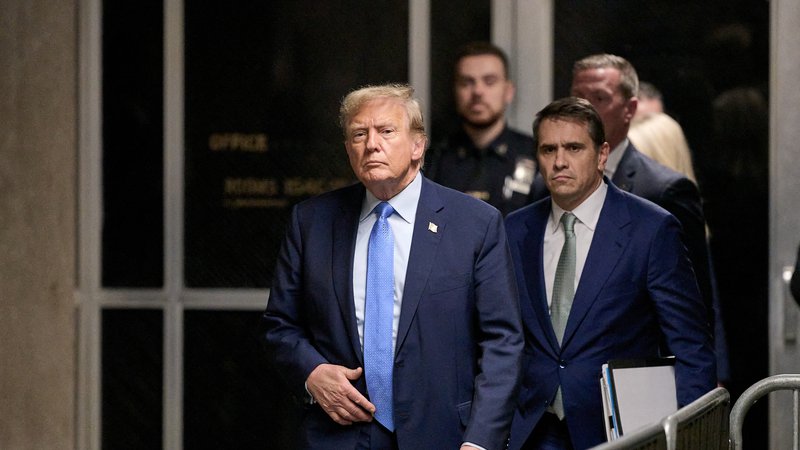 Fotografija: Trump vse obtožbe zanika, kakor tudi spolni razmerji z McDougal in Daniels. FOTO: Curtis Means Via Reuters