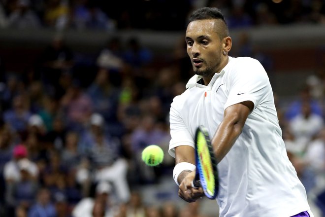 Nick Kyrgios je bolj znan po neprimernem vedenju, a sodi med najboljše serverje na svetu. FOTO: AFP