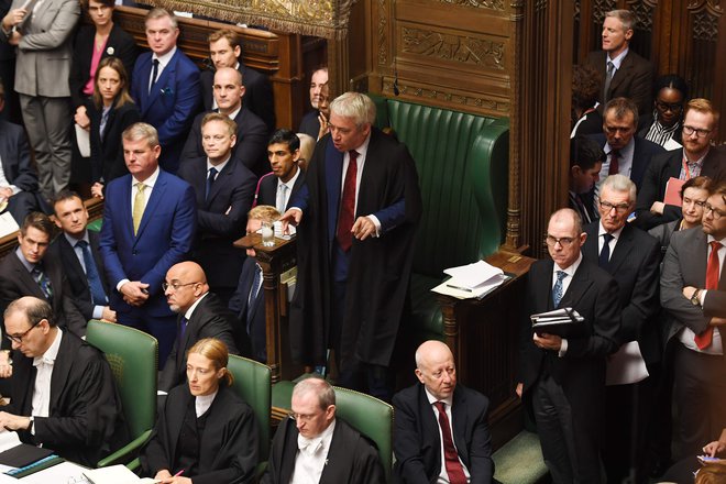 Predsednik spodnjega doma britanskega parlamenta je blokiral novo glasovanje o ločitvenem sporazumu z razlago, da bi to kršilo parlamentarna pravila. Foto: Jessica Taylor/Afp