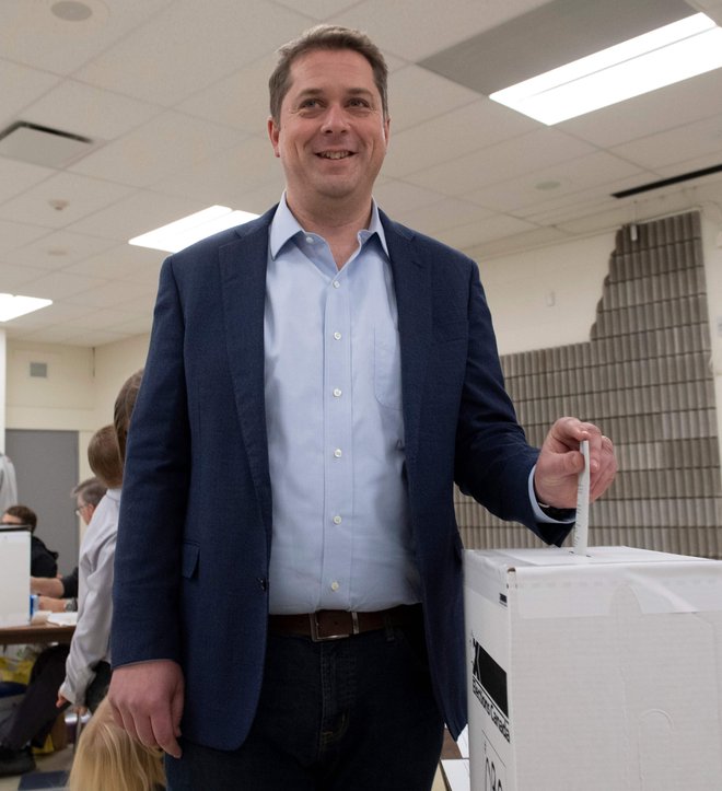 Konservativni voditelj Andrew Scheer. FOTO: Adrian Wyld/AFP