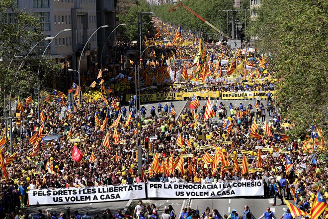 Katalonsko prestolnico so v zadnjem času zaznamovali številni protesti. FOTO: Reuters Reuters