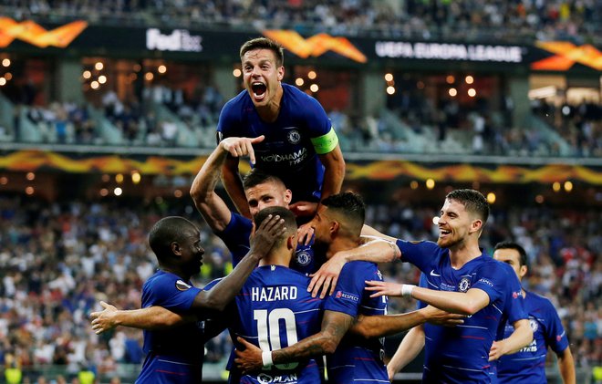 Chelsea je branilec naslova zmagovalca evropske lige za sezono 2018/19 in po formatu 48 moštev. Od leta 2021 bo v drugem kakovostnem razredu klubskih tekmovanj nastopilo le 32 moštev. FOTO Reuters