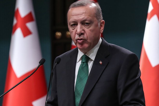 Turški predsednik Recep Tayyip Erdoğan. FOTO: Adem Altan/AFP