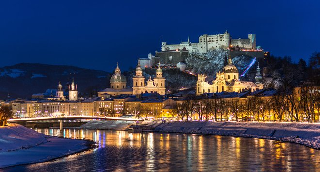 Salzburg je idiličen v vseh letnih časih, posebej pa pozimi. FOTO: Guenter Breitegger