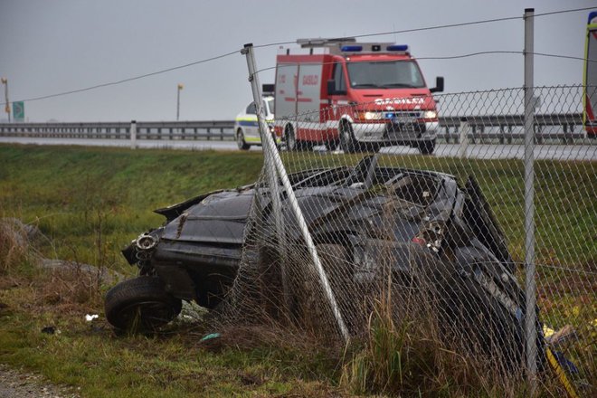 Prometna nesreča na Pomurki. FOTO: Sobotainfo