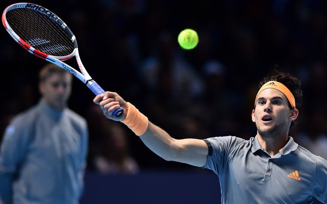 Dominic Thiem se je v četrtem poskusu na mastersu prvič prebil iz skupinskega dela, na koncu pa za las ostal brez lovorike. FOTO: AFP