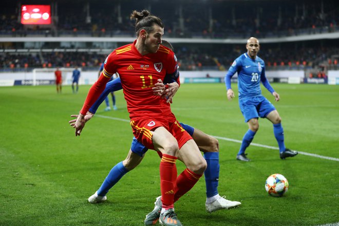 Gareth Bale je v Bakuju proti Azerbajdžanu (2:0)j igral le eno uro in se čuval za današnjo odločilno tekmo proti Madžarski. FOTO: Reuters