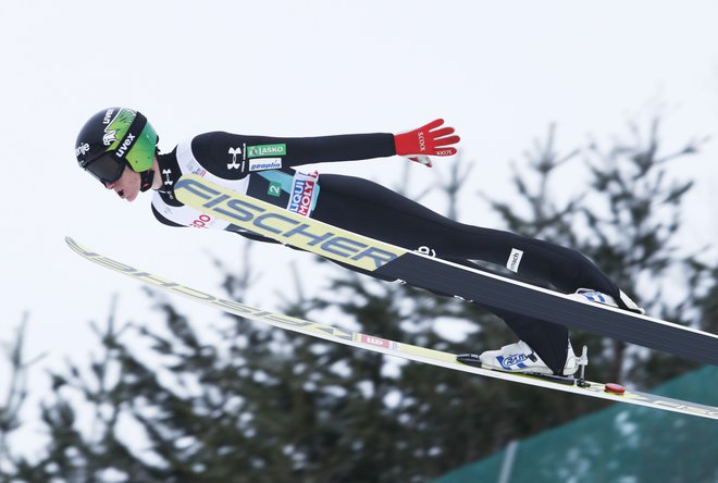 Peter Prevc je z zelo dobrimi skoki v Visli presenetil vse po vrsti &ndash; tudi samega sebe. FOTO: AFP