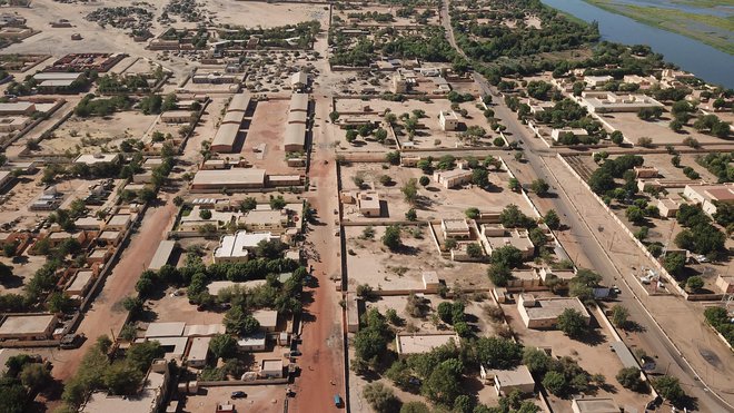 Zračna slika predela Gao v Maliju. FOTO: Ouleymane Ag Anara/AFP