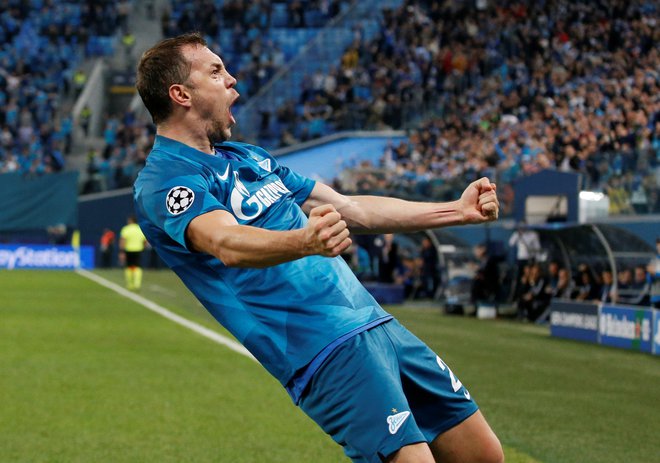 Ruski reprezentant Artem Dzjuba je zabil prvi gol v St. Peterburgu. FOTO: Reuters