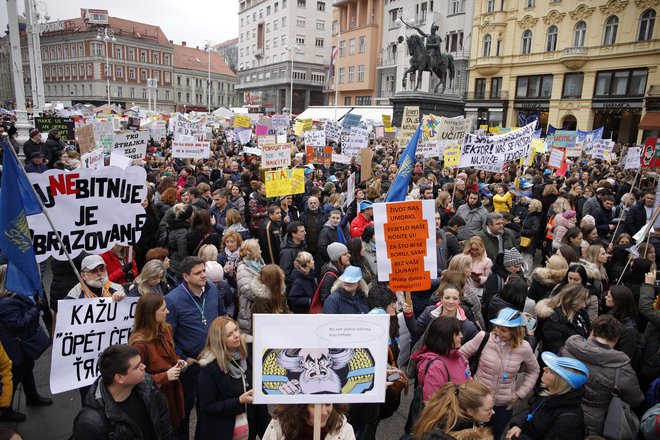 Čeprav stavka učiteljev traja že 35 dni, premier Andrej Plenković še ni razkril, kako bo ukrepala vlada.&nbsp;FOTO: Dragan Matić/Cropix