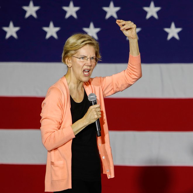 Demokratska predsedniška kandidatka Elizabeth Warren. FOTO: Jonathan Drake/Reuters