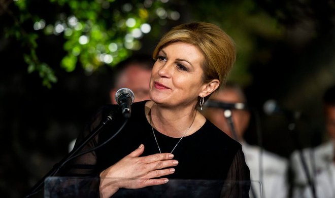 Favoritinja Kolinda Grabar Kitarović&nbsp;si nabira točke tudi s &raquo;Čokolindo&laquo;.&nbsp;Foto: Cropix