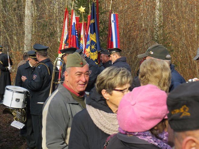 Spominska slovesnost na strmoglavljeno ameriško vojaško letalo v Makošah pri Ribnici. FOTO: Bojan Rajšek/Delo