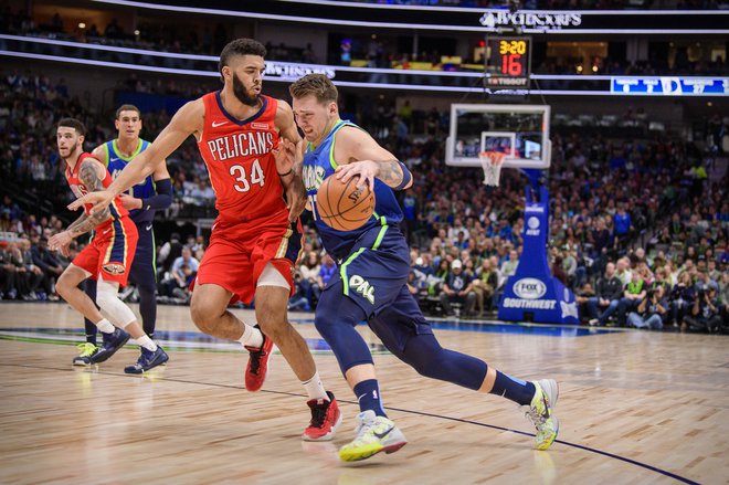 Luka Dončić se proti New Orleansu ni pretirano naprezal, a je bil še enkrat v ospredju tekme. FOTO: USA Today Sports