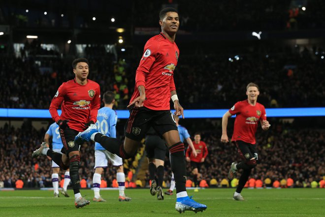 Marcus Rashford je ključna figura udarne enajsterice trenerja OIeja Gunnarja Solskjæra. FOTO: AFP