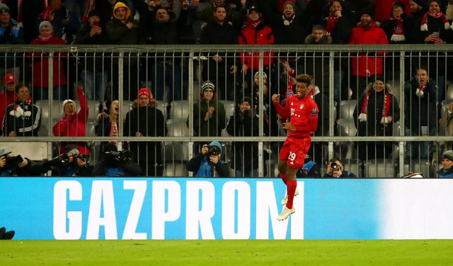 Kingsley Coman se je najprej veselil prvega gola proti Tottenhamu, kmalu pa je staknil še eno od številnih poškodb, ki je na &raquo;prvo žogo&laquo; nakazovala tudi konec kariere. FOTO: Reuters