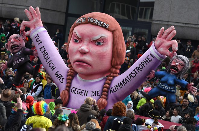 Greta je postala simbol boja za podnebje. FOTO: Ina Fassbender/Afp