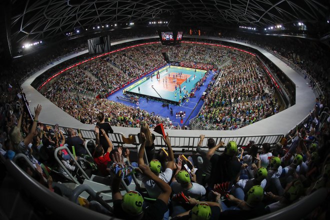 Arena Stožice med četrtfinalno tekmo Rusija - Slovenija.Foto Uroš Hočevar