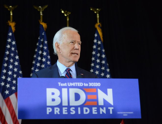 Demokratski predsedniški kandidat in nekdanji podpredsednik Joe Biden. FOTO: William Thomas Cain/AFP