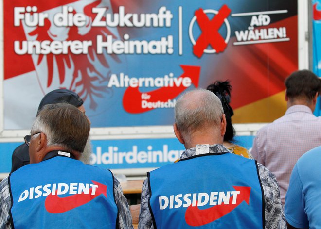 Nemška družba se sprašuje predvsem, zakaj se vzhodna Nemčija vse bolj barva v politične barve skrajne desnice. Foto Reuters
