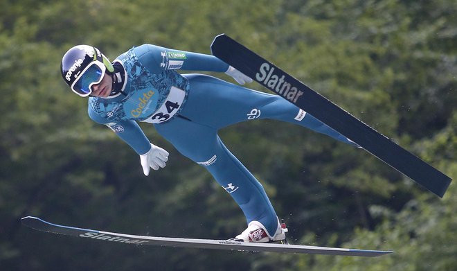 Anže Lanišek je poletel do odmevne zmage v Klingenthalu. FOTO: Roman Šipić