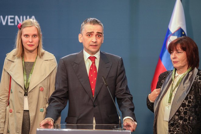 Norma Korošec in Bernard Brščič ostajata del Domovinske lige, med tem ko se je Lucija Šikovec Ušaj že poslovila in izstopila iz stranke. FOTO: Voranc Vogel/Delo