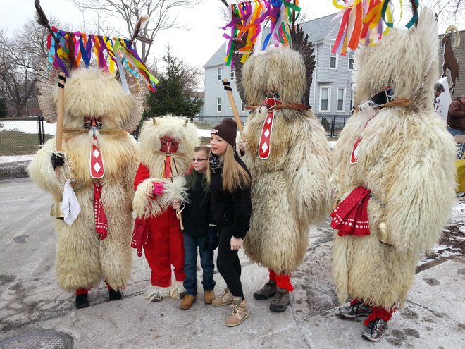 Kurentovanje je nov festival v Clevelandu, nastal je pred petimi leti kot ameriško-slovenska različica pustnega karnevala Mardi Gras. Kurent oznanja začetek postnega časa. Foto arhiv Joeja Valenčiča