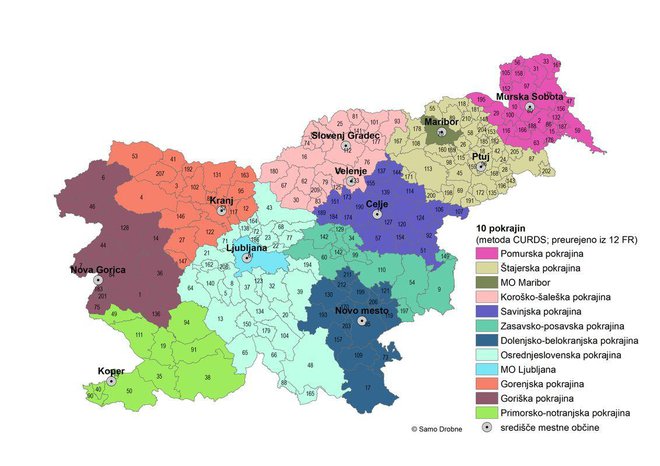 Najnovejši osnutek pokrajinske zakonodaje predvideva deset pokrajin, za Ljubljano in Maribor pa poseben status. FOTO: Arhiv Delovne skupine za pripravo pokrajinske zakonodaje