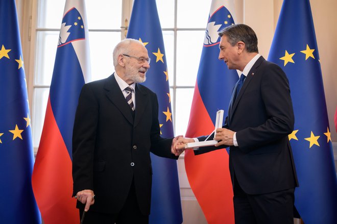 Dr. Erhard Busek je srebrni red prejel za izjemen prispevek k prizadevanjem za mednarodno priznanje Republike Slovenije in vključevanju slovenskega gospodarstva v evropske in svetovne tokove. FOTO: Nebojša Tejić/STA