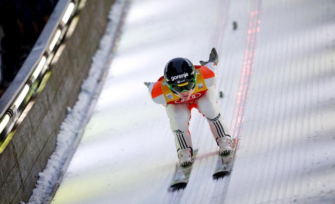 Peter Prevc med kvalifikacijami v Bischofshofnu, Avstrija 05. januar 2015 Foto: Delo