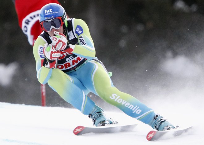 Deset let je minilo, odkar je na brutalnem Stelviu zmagal Andrej Jerman. Tržičan in Boštjan Kline sta edina slovenska smučarja z zmago v smuku v moški konkurenci. FOTO: Reuters