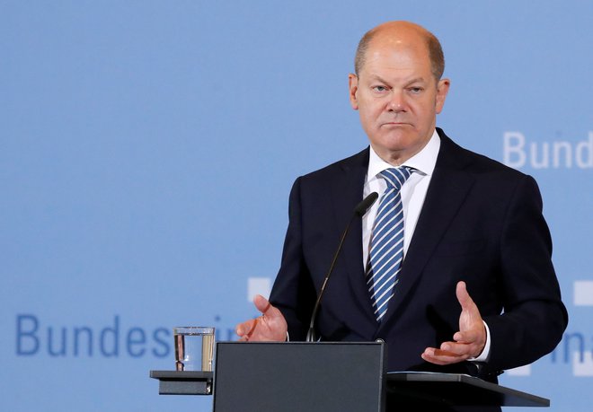 Nemški finančni minister Olaf Scholz Američanom sporoča, naj se ne igrajo s sankcijami zaradi plinovoda. Fotro Reuters<br />
&nbsp;