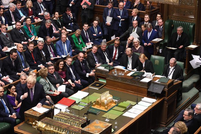 Britanski parlament bo prihodnji teden začel poglobljeno obravnavo predloga zakona o uveljavitvi ločitvenega sporazuma. Foto: Jessica Taylor/Afp