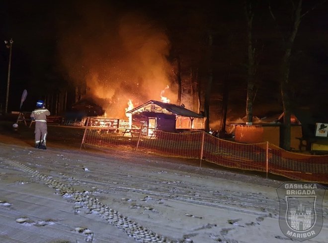 Požar na Pohorju. FOTO: Gasilska brigada Maribor