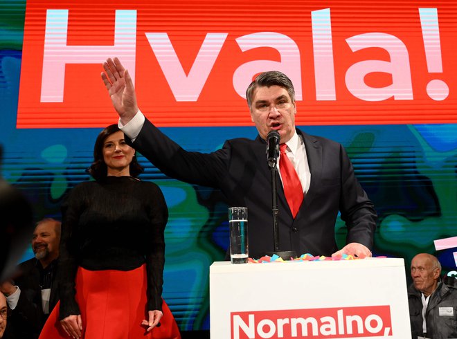 Slab premier je lahko vendarle dober predsednik, so nekateri komentirali zmago Zorana Milanovića na hrvaških predsedniških volitvah. FOTO: Denis Lovrović/ AFP