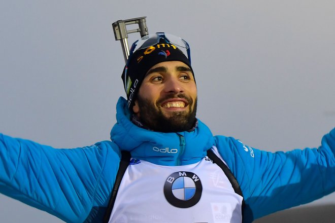 Martin Fourcade je vstopil v novo koledarsko leto s svojo 78. zmago doslej. FOTO: AFP