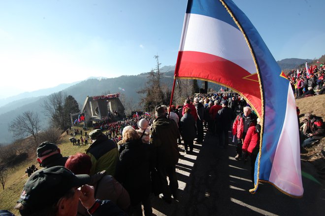 Spomin na Dražgoško bitko je tudi po 78-letih še kako živ. FOTO: Mavric Pivk/Delo