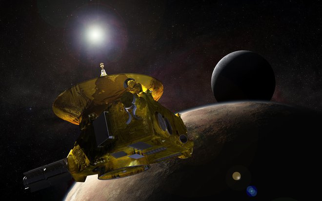 Umetniška upodobitev sonde New Horizons FOTO: Nasa