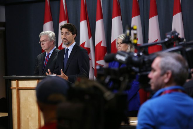 Kanadski zunanji minister Justin Trudeau. FOTO: Dave Chan/AFP