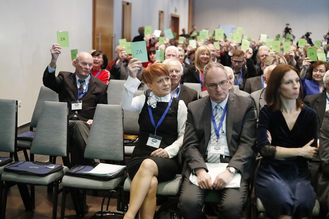 Aleksandra Pivec in Borut Stražišar bosta končni rezultat razmerja moči spoznala po končnem glasovanju pozno popoldne. FOTO: Leon Vidic