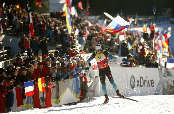 Martin Fourcade prihaja na Pokljuko v vlogi prvega favorita.<br />
FOTO: Matej Družnik/Delo