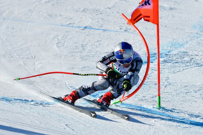 To je četrta superveleslalomska zmaga Shiffrinove v svetovnem pokalu, prva v gorovju Pirin. FOTO: Nikolay Doychinov/AFP