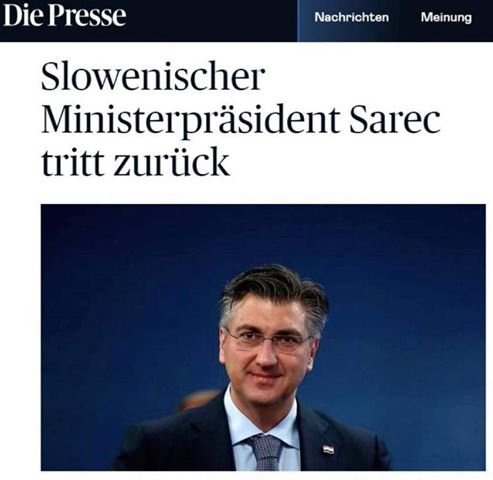 Die Presse. FOTO: Posnetek zaslona