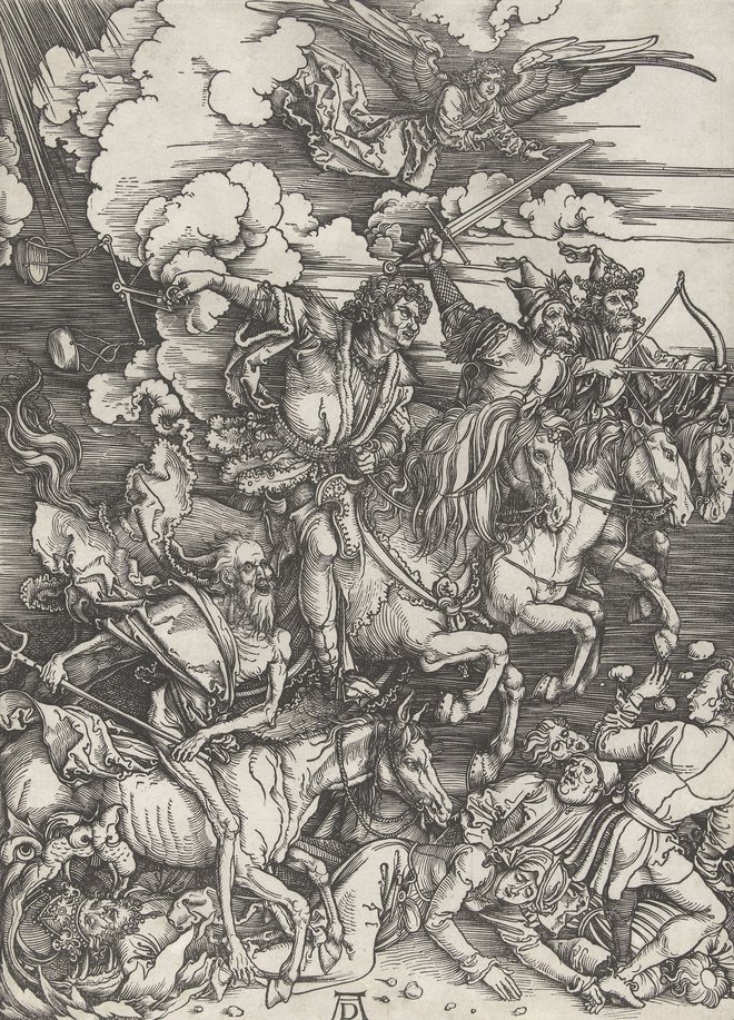 Albrecht Dürer: Štirje jezdeci apokalipse, 1497 FOTO: Wikipedia