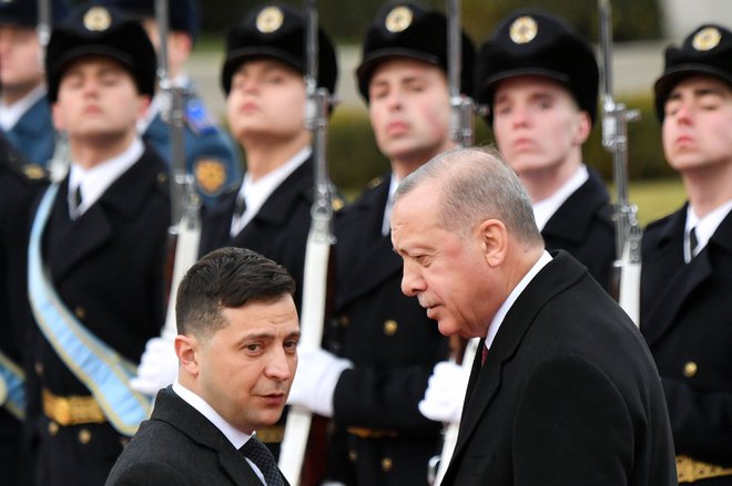 Ukrajinski predsednik Volodimir Zelenski je gostil turškega kolega Recep Tayip Erdoğana.&nbsp;FOTO: Afp