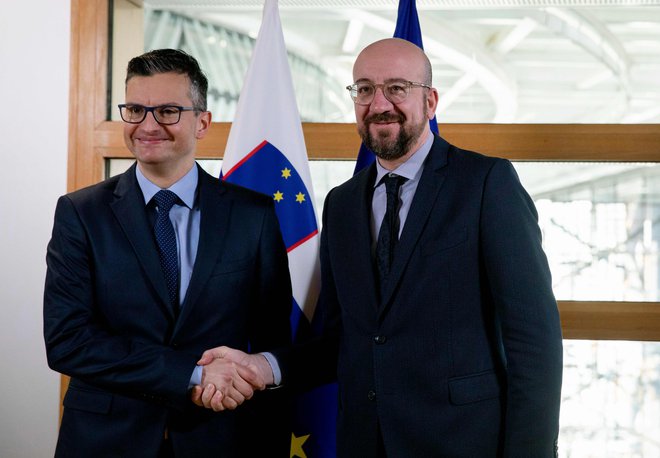 Tako premier Marjan Šarec kot predsednik evropskega sveta Charles Michel prihajata iz liberalne politične družine (Alde).&nbsp; FOTO: Virginia Mayo/AFP