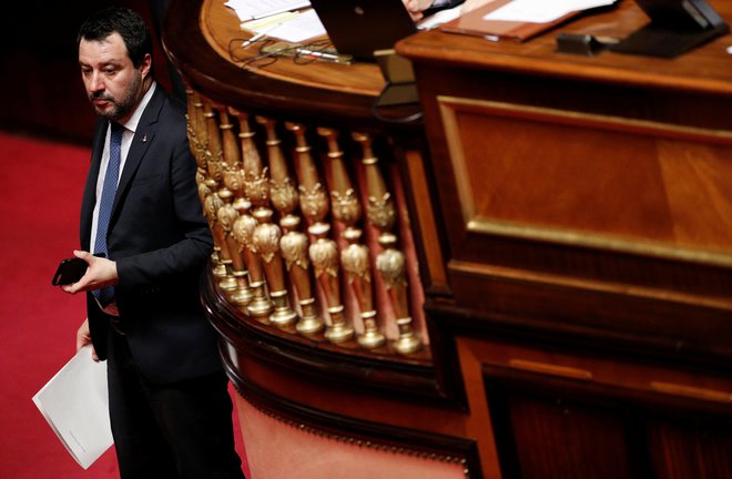 Za analitike odločitev senata ni bila presenetljiva, tako kot tudi ne Salvinijev odziv. Foto: REUTERS/Guglielmo Mangiapane