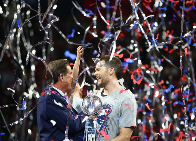 Tom Brady je pri 41 letih še povečal prednost na večni lestvici najboljših podajalcev. FOTO: Mark J. Rebilas/Reuters