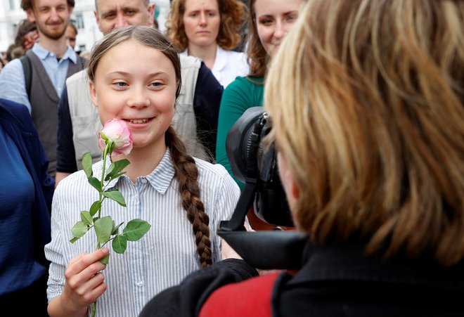 Greta Thunberg:&nbsp;Neverjetno je videti priznanje, ki ga dobivamo, in vemo, da se borimo za nekaj, kar ima velik vpliv. FOTO: Reuters